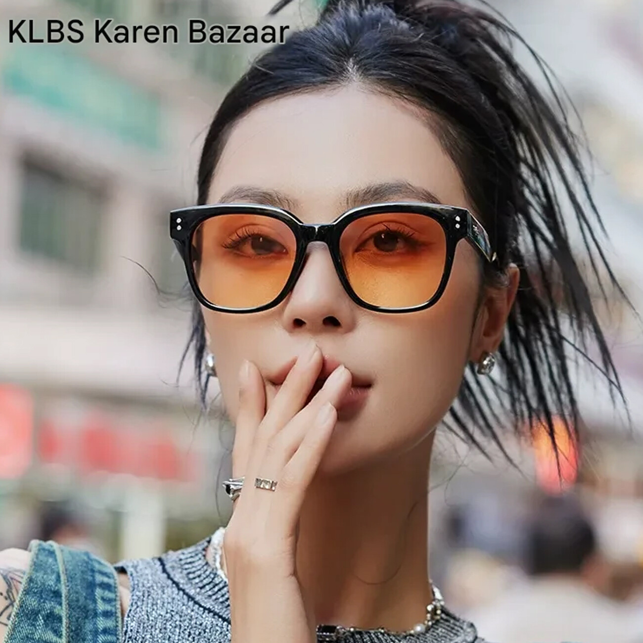 عینک آفتابی زنانه کارن بازار Karen Bazaar مدل TR2250 پلاریزه UV400