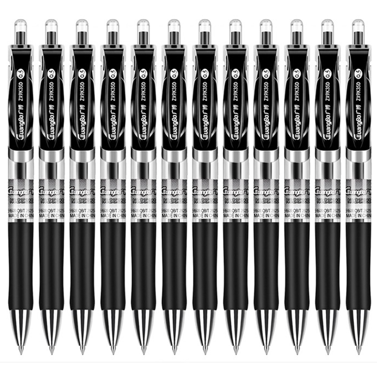 خودکار ژله ای مشکی گوانگبو Guangbo مدل ZX9K35D بسته 12 عددی