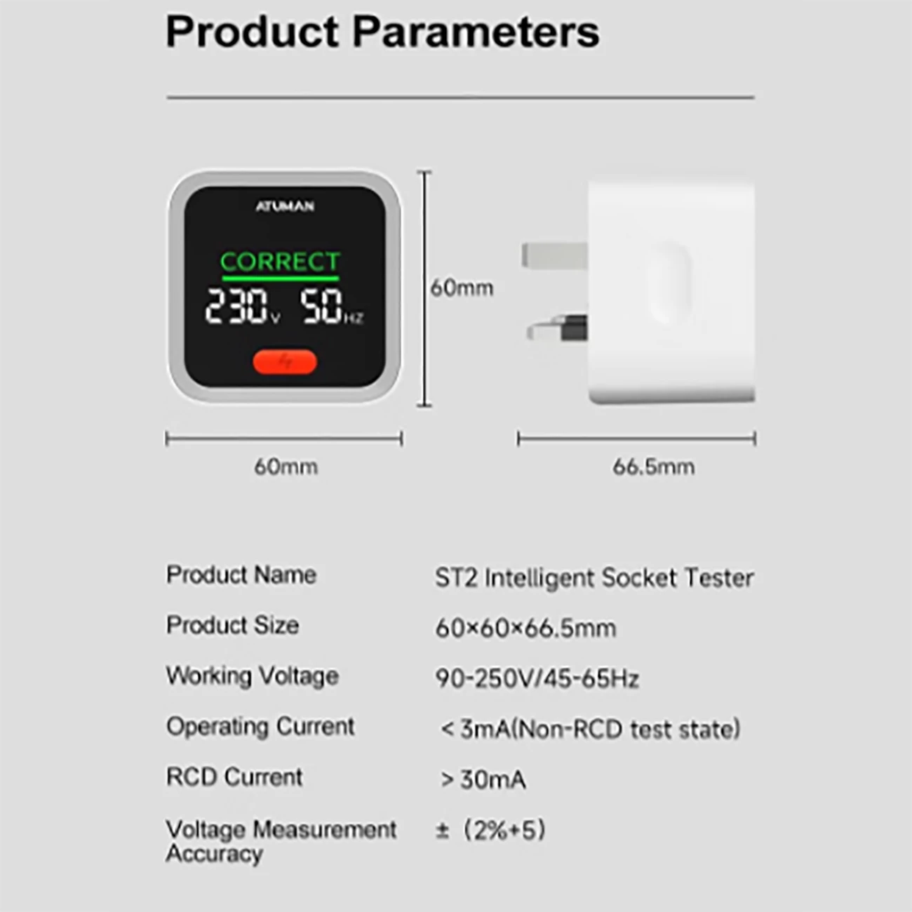 Xiaomi AtuMan Smart Socket Tester ST-2