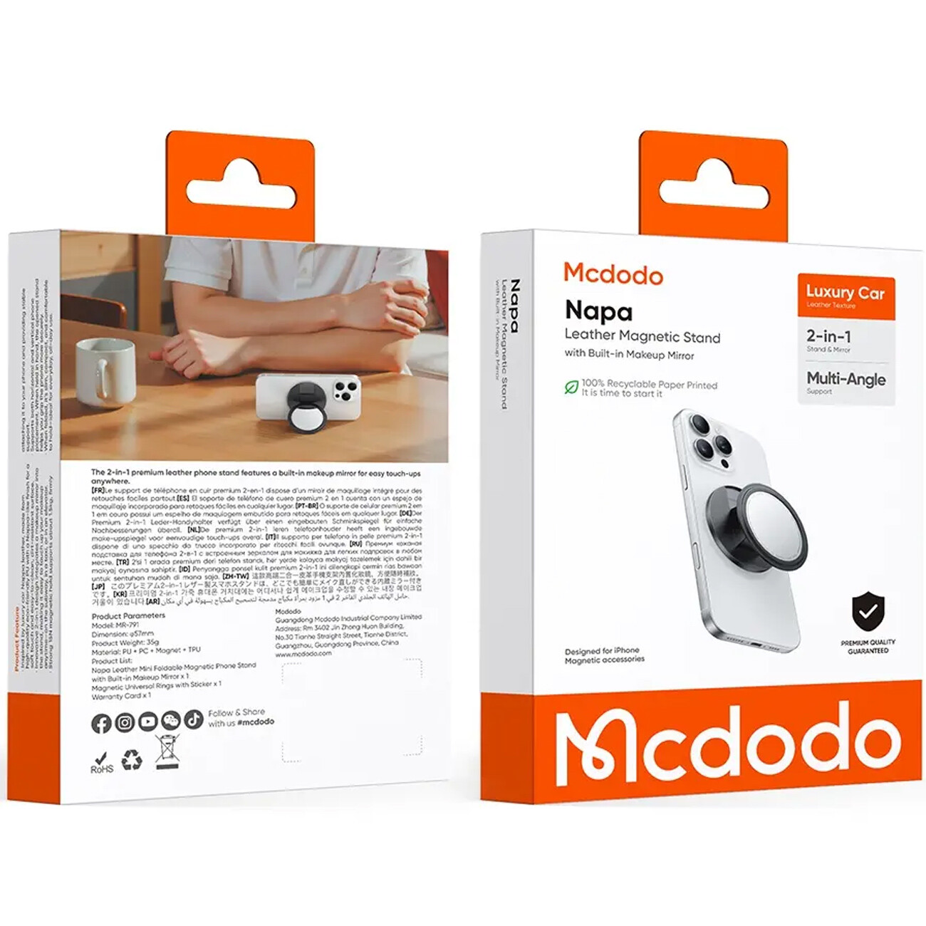 پاپ سوکت و هولدر موبایل آینه دار مک دودو