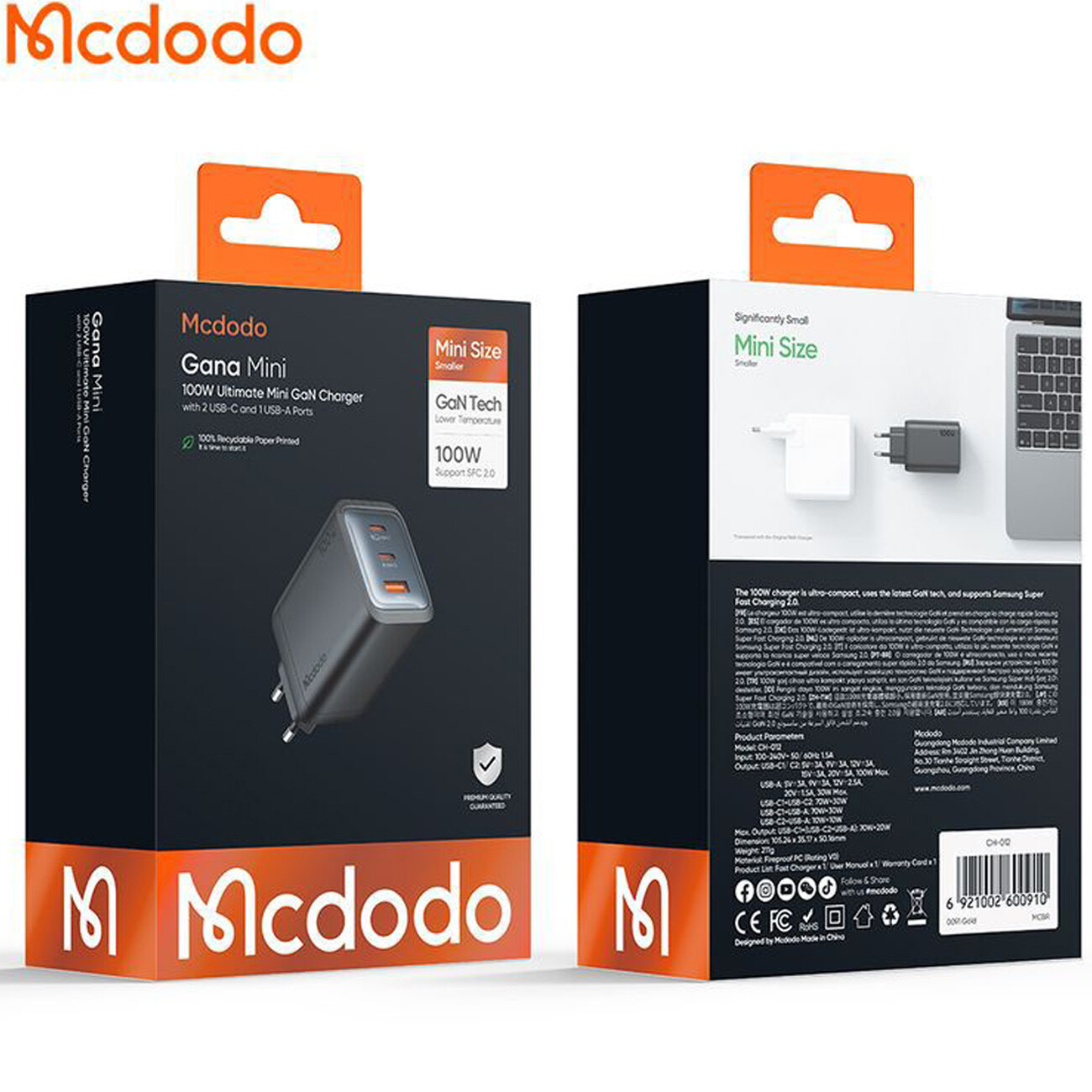 خرید شارژر دیواری مک دودو