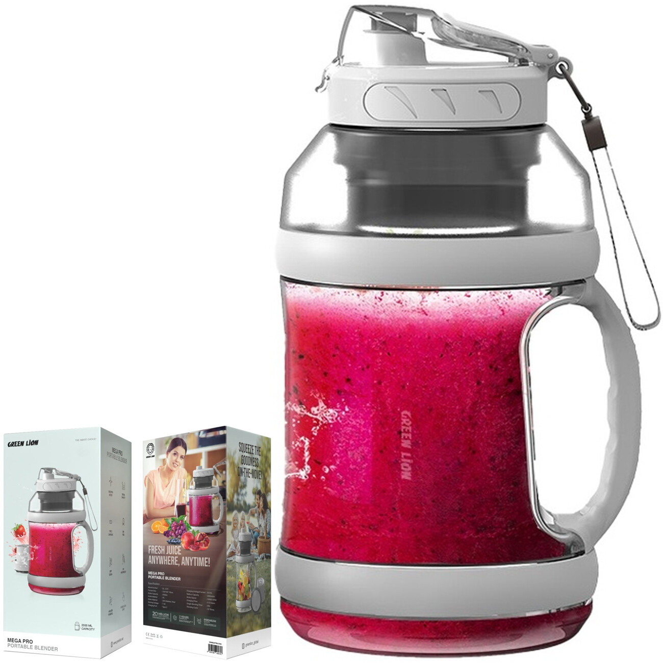 بلندر و مخلوط کن شارژی گرین لاین Green Lion مدل GNMGAPPBLDWH