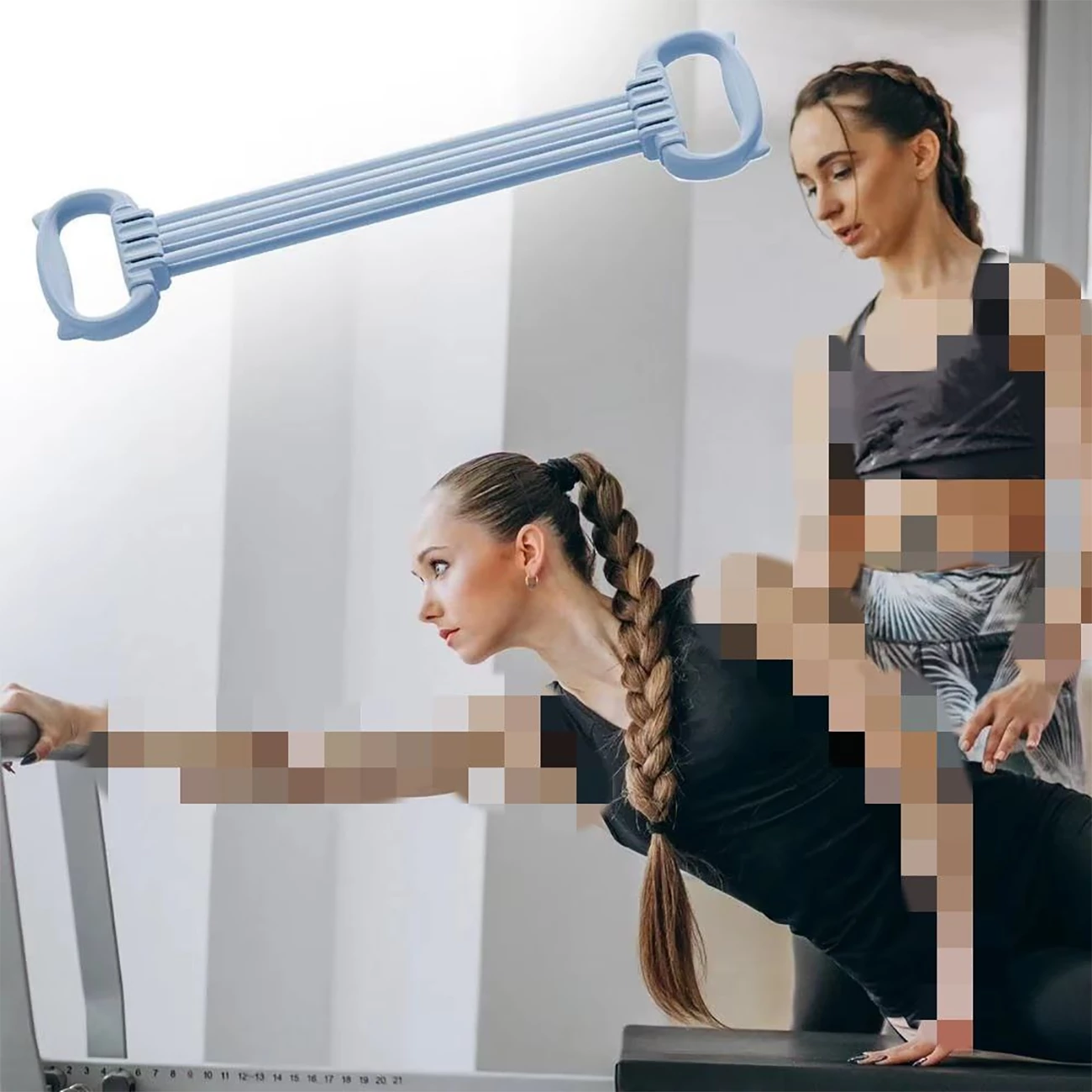 کیفیت نوار الاستیک تناسب اندام خانگی شش رشته‌ای با کشش قابل تنظیم