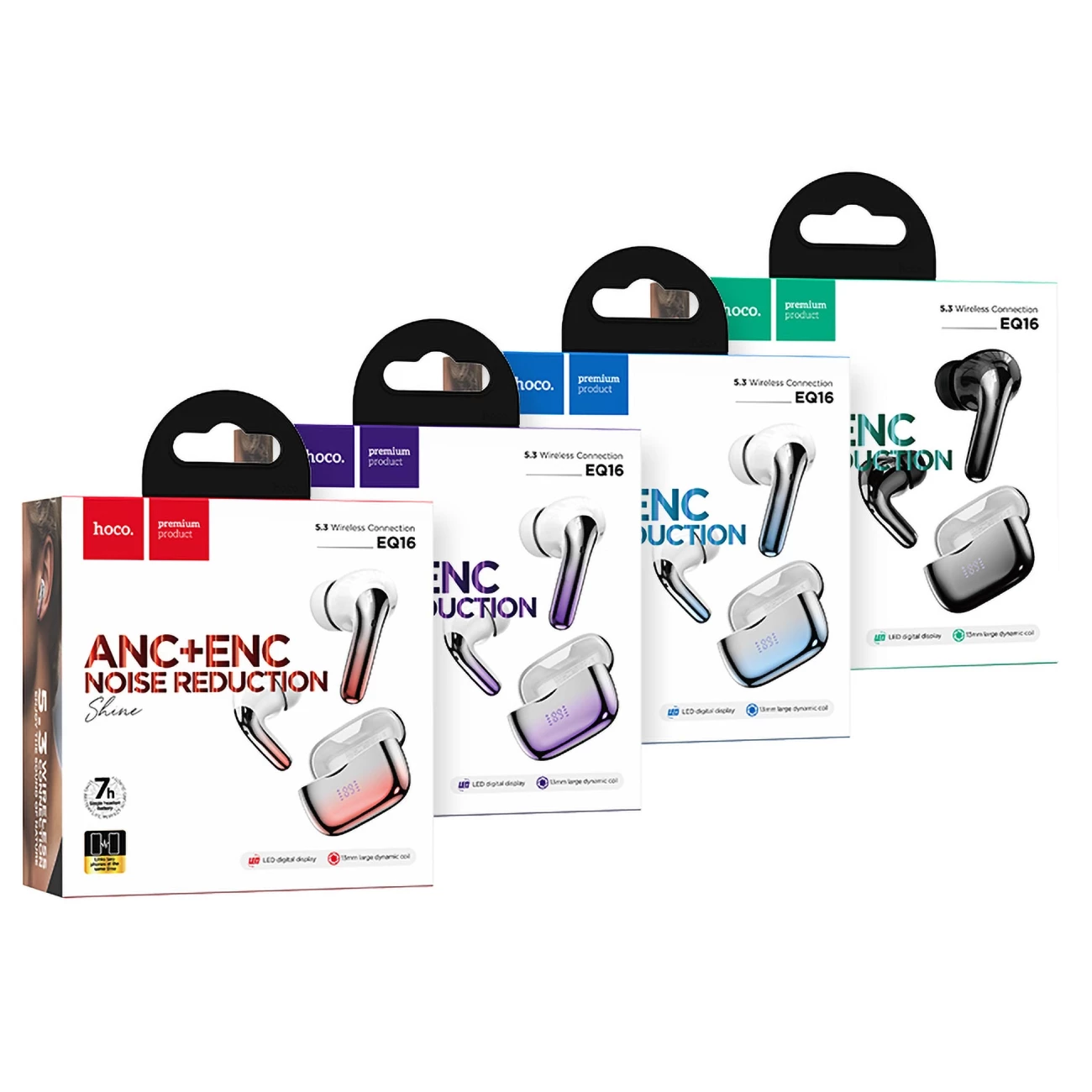 هندزفری بی سیم هوکو با نمایشگر دیجیتالی باتری و فناوری نویز کنسلینگ