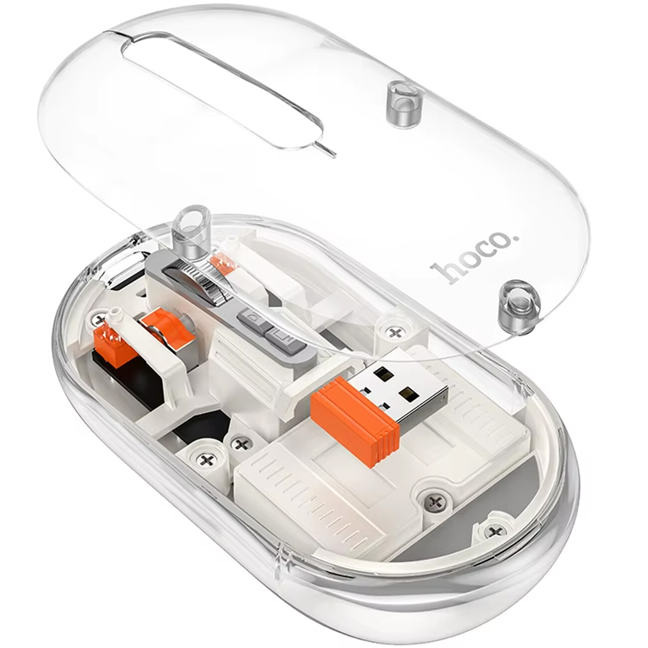 موس بلوتوثی سه حالته طرح شفاف هوکو