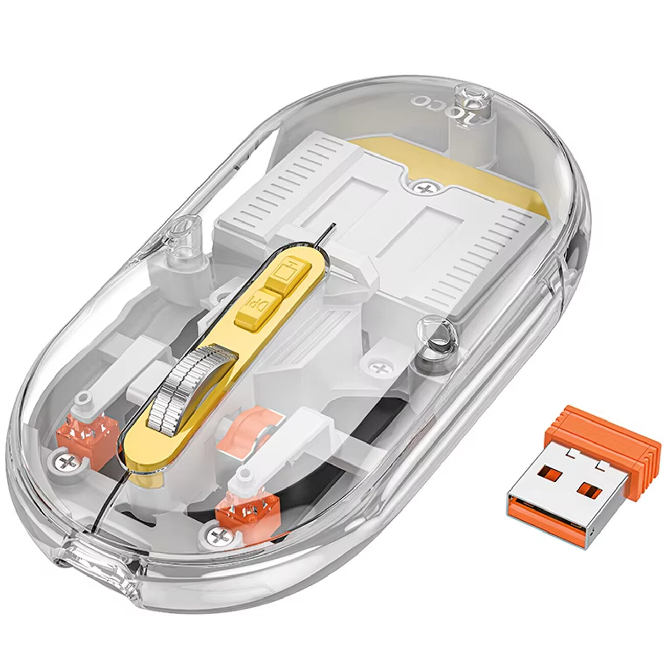 قیمت موس بلوتوثی سه حالته طرح شفاف هوکو