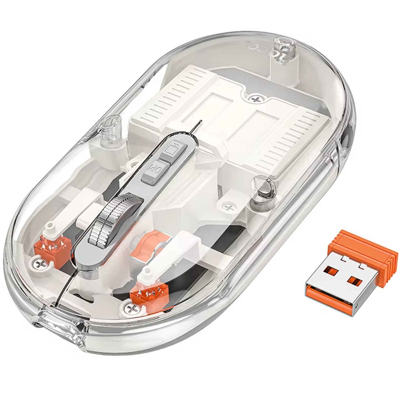 بهترین موس بلوتوثی سه حالته طرح شفاف هوکو