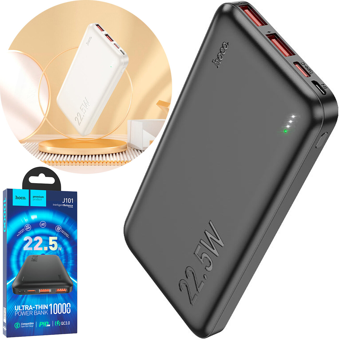 پاور بانک 10000 هوکو Hoco مدل J101 توان 22.5 وات