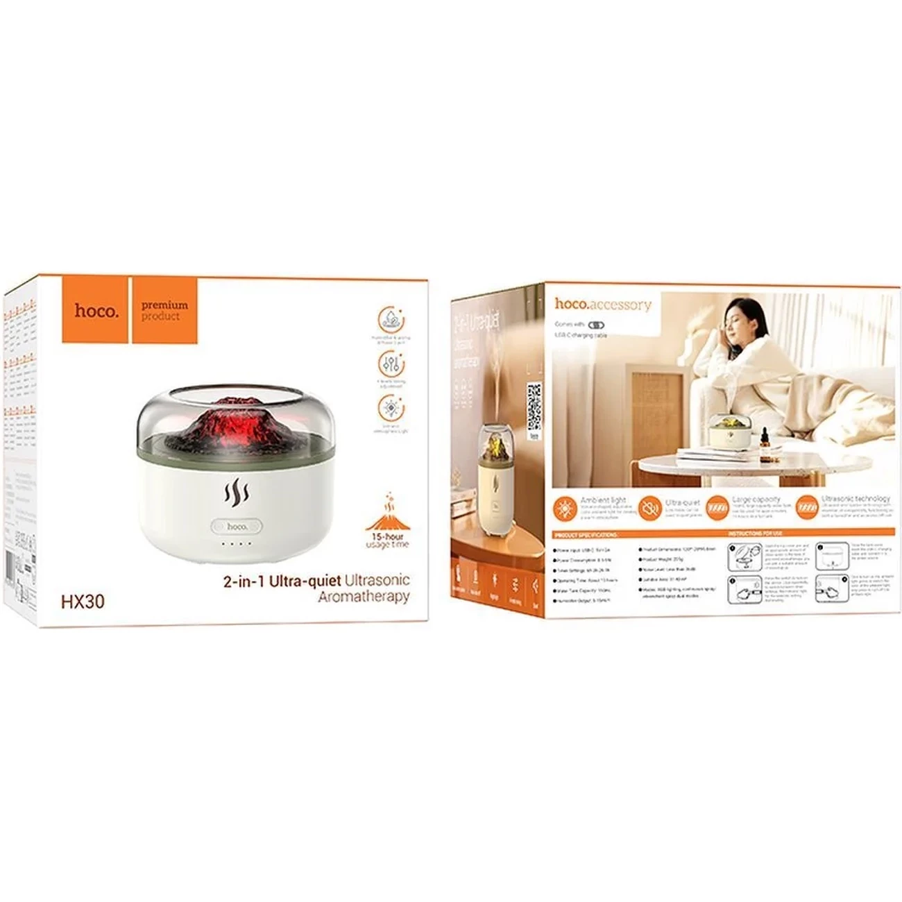 دستگاه بخور سرد و خوشبو کننده هوا هوکو طرح آتشفشان