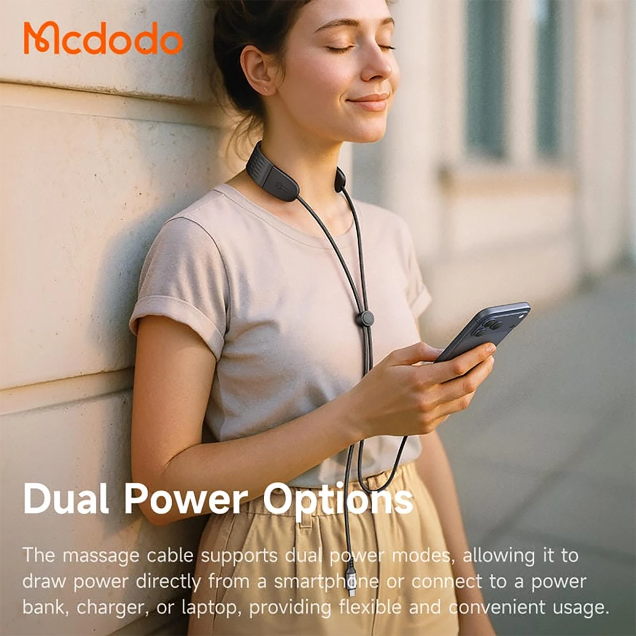 قیمت کابل شارژ دوسر تایپ سی و ماساژور گردن مک دودو