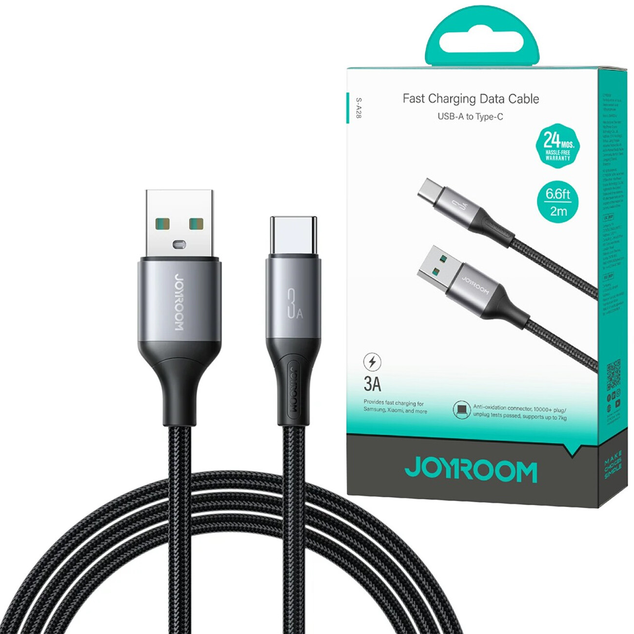 کابل تایپ سی 3 آمپر جویروم Joyroom مدل S-A28 یک متری