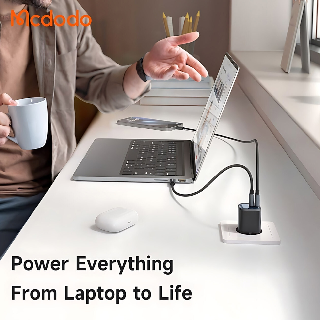 شارژر دیواری دو پورت تایپ سی مکدودو