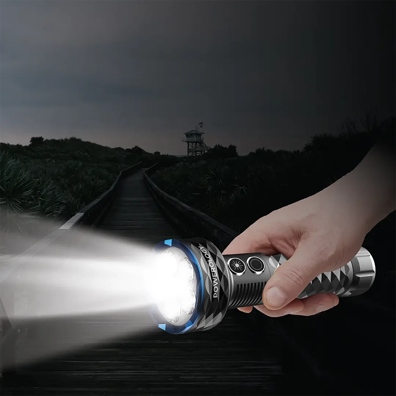 خرید چراغ قوه  4000 میلی‌آمپر ساعت پاورولوژی با لیزر