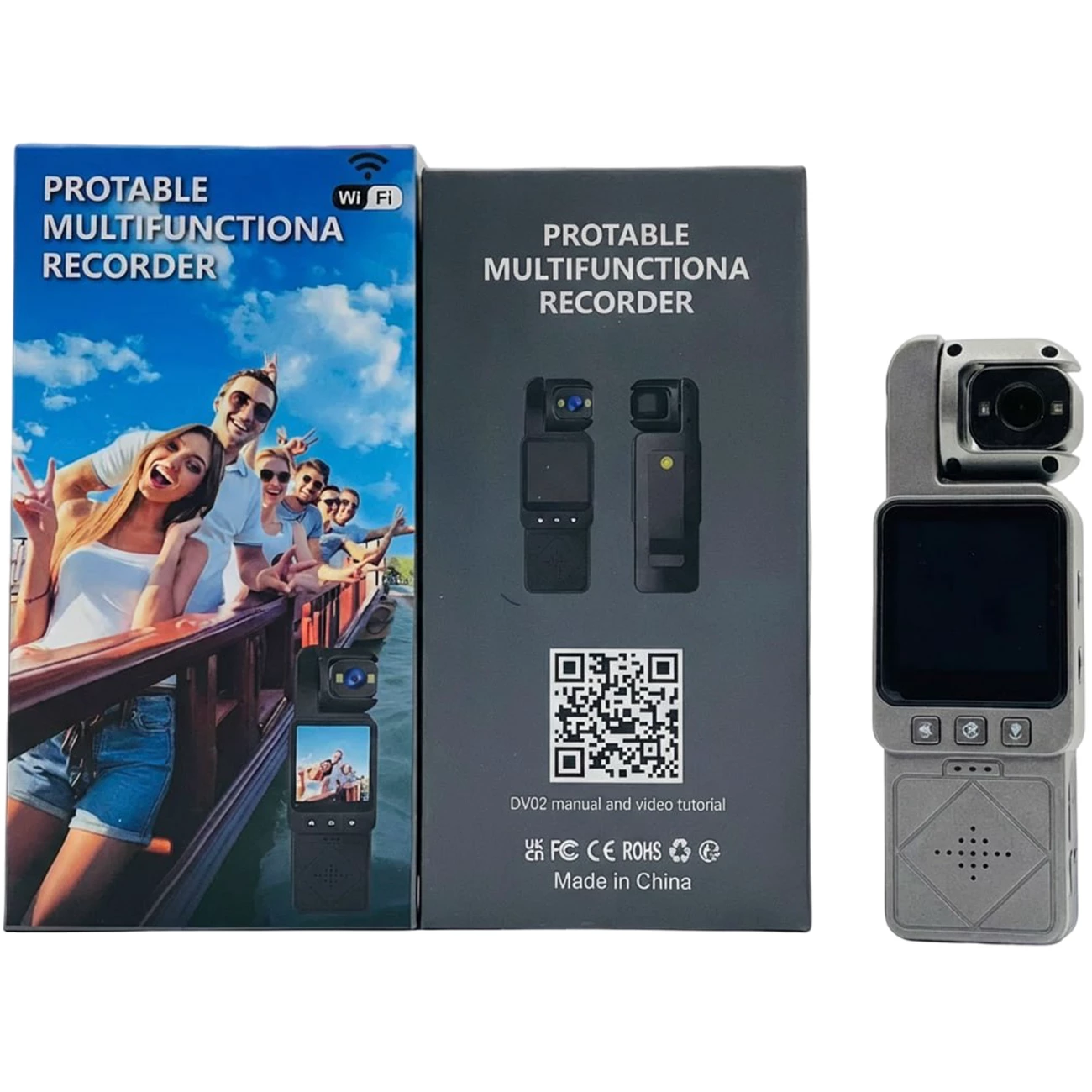 دوربین کوچک ورزشی وای فای دار مدل DV02 با نمایشگر 1.54 اینچ