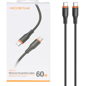 کابل تایپ سی 60 وات هایکو استار HICOSTAR مدل 115C‑C طول 1 متر