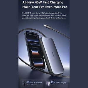 پاور بانک 10000 مک دودو با کابل تایپ سی 45 وات