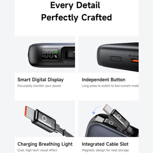 پاور بانک 10000 مک دودو با کابل تایپ سی 45 وات