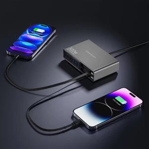 هاب شارژر تایپ سی پاورولوژی با کابل جمع شونده