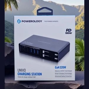 هاب شارژر پاورولوجی با کابل جمع شونده