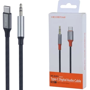 کابل aux به Type-C هایکو استار Hicostar مدل HS-A401 طول 1 متر