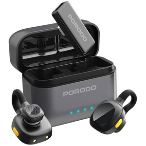 میکروفون یقه ای بی سیم پورودو Porodo مدل PDLAMPHF76BK تایپ سی