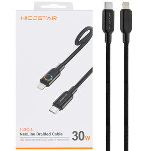کابل تایپ سی به لایتنینگ 30 وات هایکو استار مدل 143C-L طول 1 متر