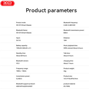 عینک هوشمندبلوتوثی ایکس او