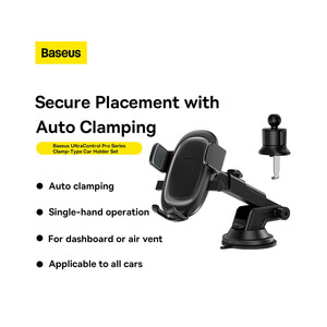 ارزانترین هولدر دو منظوره بیسوس Baseus UltraControl Pro Series Clamp-Type Holder Car C40351600113-00
