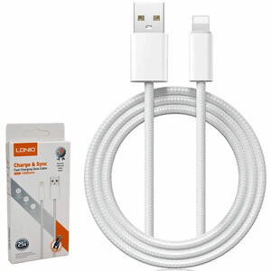 کابل آیفون لایتنینگ الدنیو LDNIO مدل LS901 توان 25 وات 2 متر