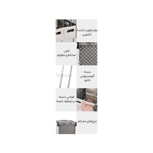 فروش چرخ نگهداری مواد غذایی تاشو شیائومی Foldable Xiaomi Maiwei Food Storage Container 35L TN-SNX01
