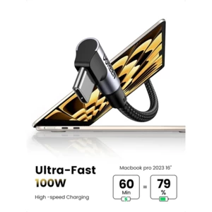 قیمت کابل شارژ سریع تایپ سی به تایپ سی 100 واتی 1 متری یوگرین