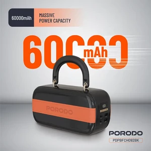 فروش پاور بانک 60000 پورودو Porodo مدل PDPBFCH092BK توان 100 وات