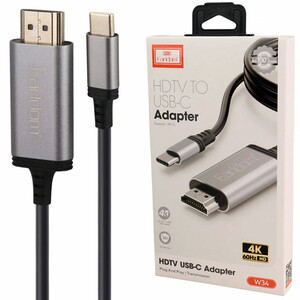 کابل تبدیل تایپ سی به HDMI ارلدام Earldom مدل ET-W34 طول 2 متر