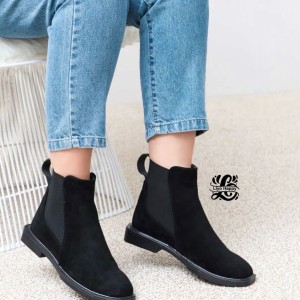 نیم بوت زنانه چرم و جیر بسیار زیبا و با کیفیت کد 1020
