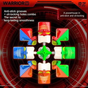 روبیک 3×3 کای وای QiYi مدل Warrior M UV Coated مغناطیسی