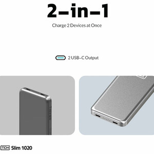 درگاه های USB-C پاوربانک Slim 1020
