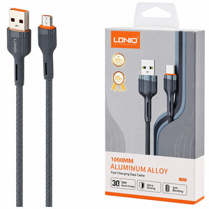 کابل شارژ میکرو یو اس بی الدنیو LDNIO مدل LS641 توان 30 وات