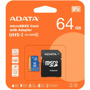 کارت حافظه microSDXC ای دیتا ADATA مدل Premier ظرفیت 64 گیگابایت کلاس 10