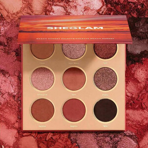 پالت سایه چشم شیگلم SHEGLAM مدل Beach Sunset با 9 رنگ