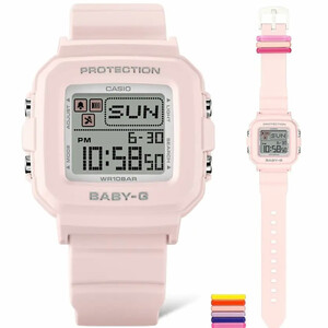 بند صورتی ساعت کاسیو BABY-G مدل BGD-10L-4DR