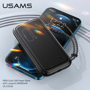 خرید پاوربانک USAMS CD150 رنگ مشکی
