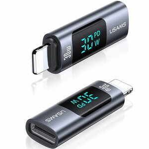 مبدل تایپ سی به لایتنینگ یوسامز USAMS مدل US-SJ681 توان 30 وات
