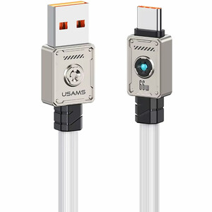 کابل شارژ USB به USB-C یوسامز USAMS مدل US-SJ686 توان 66 وات