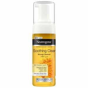 فوم شستشوی صورت نوتروژینا Neutrogena مدل Soothing Clear حاوی زردچوبه حجم 150ml
