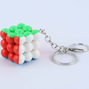 جاکلیدی روبیک توپی 3x3 وای جی YJ مدل YJ8396 بدون برچسب (عکس جعبه چک شود) وضعیت b