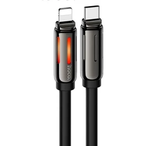 کابل تایپ سی به لایتنینگ هوکو مدل U136 توان 27 وات 1.2 متر با نور RGB