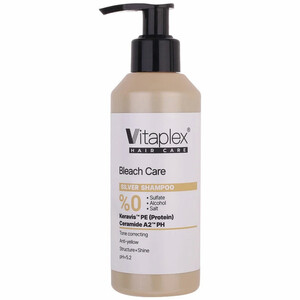 شامپو ضد زردی ویتاپلکس مدل Bleach Care 01 فاقد سولفات مناسب موی دکلره 200ml