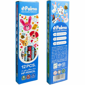 مداد مشکی پالمو PALMO مدل 3218 بسته 12 عددی طرح حیوانات
