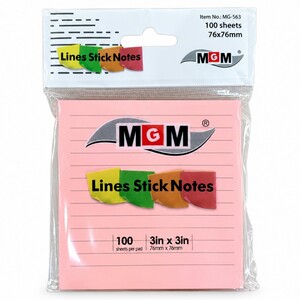 کاغذ یادداشت چسبی ام جی ام MGM مدل MG-563 بسته 100 برگ