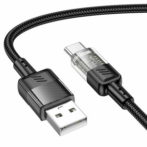 کابل تایپ سی هوکو HOCO مدل U129 Spirit شدت جریان 3 آمپر 1.2 متر